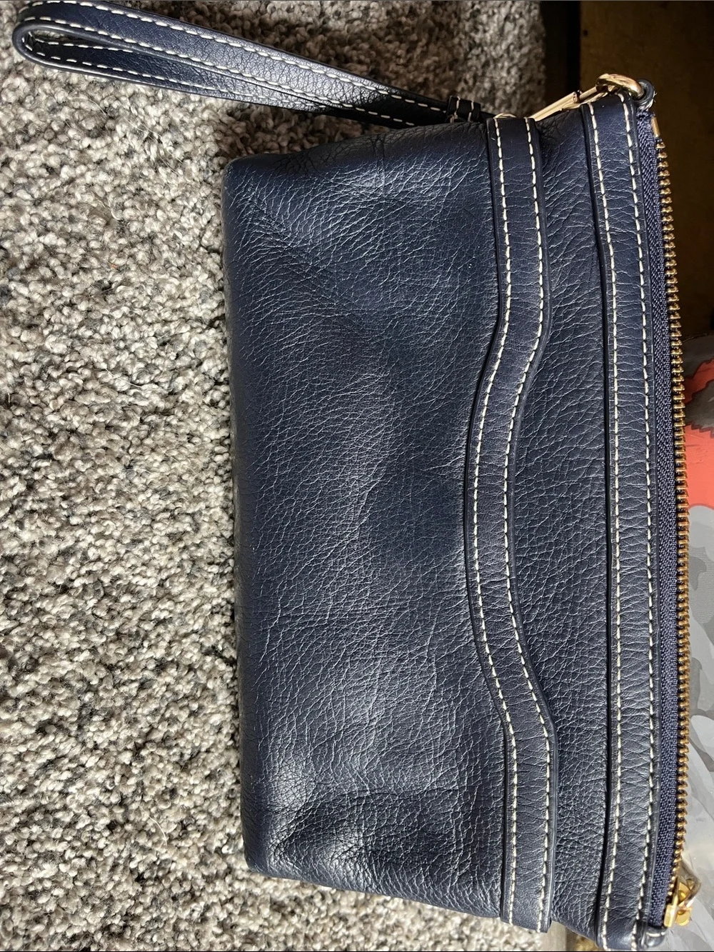 Classic Black Leather Wristlet Clutch - Men Bags